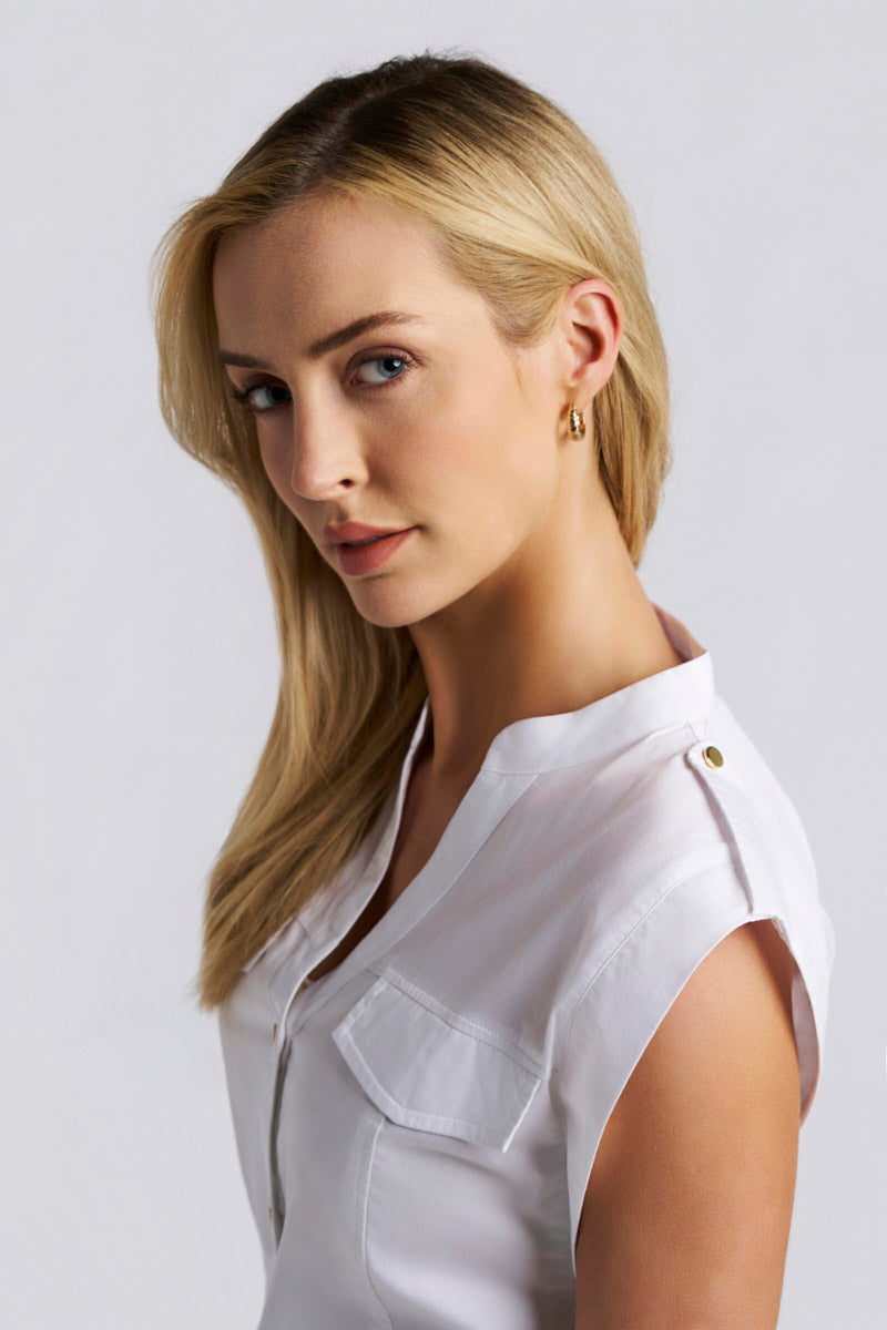 Women's Reflection Sleeveless Dress | White