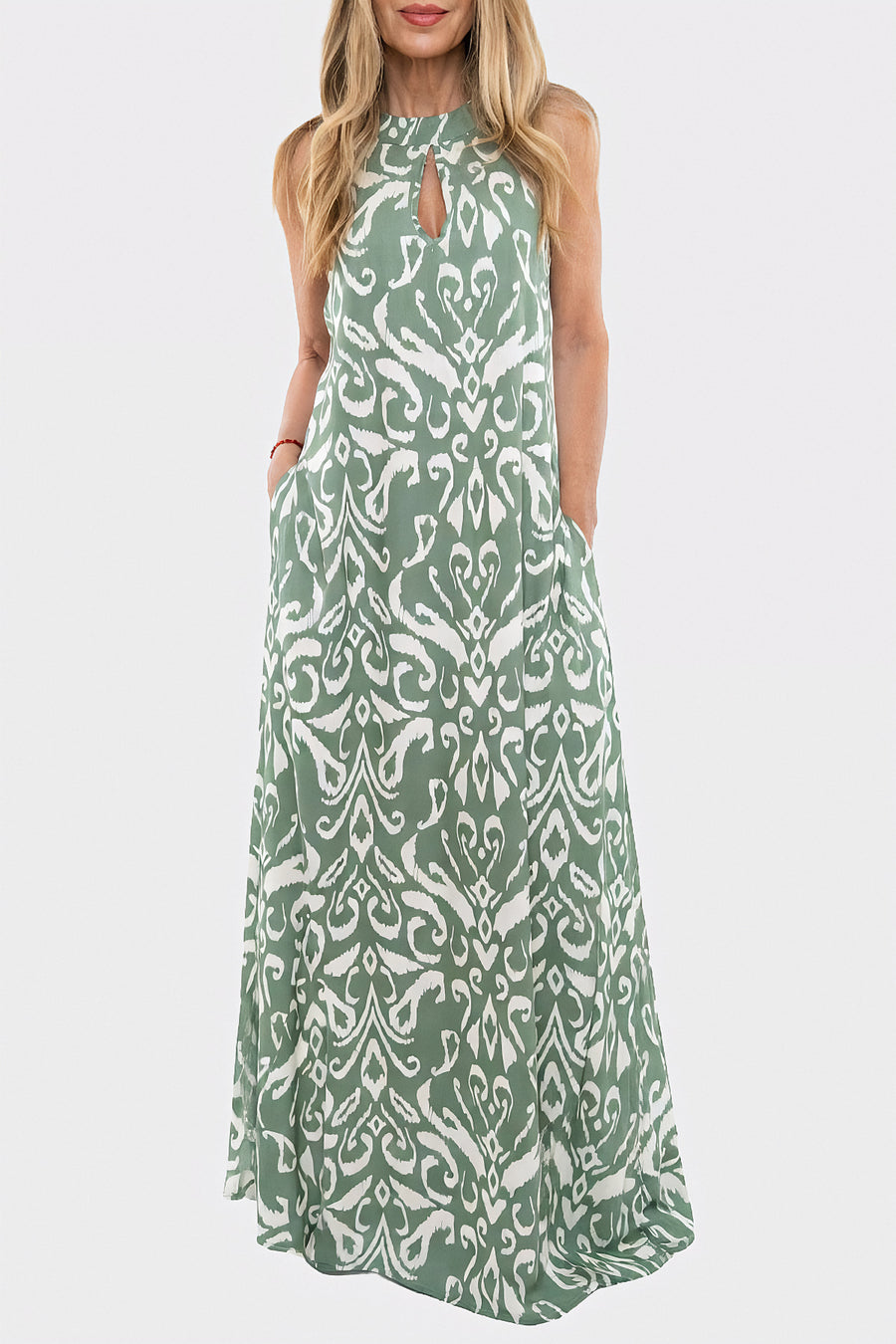 SHARLOTTE GREEN PRINTED DRESS