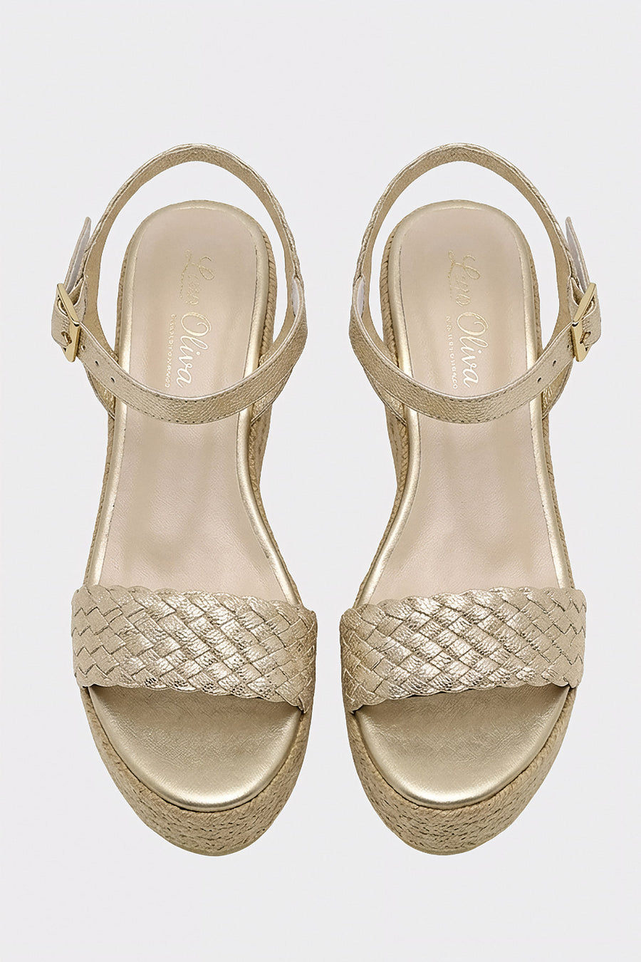 Nana Tejido Cuero Dorado Shoes