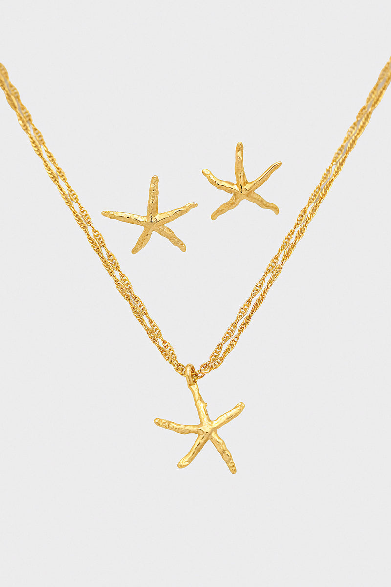 Starfish Necklace & Earrings Set