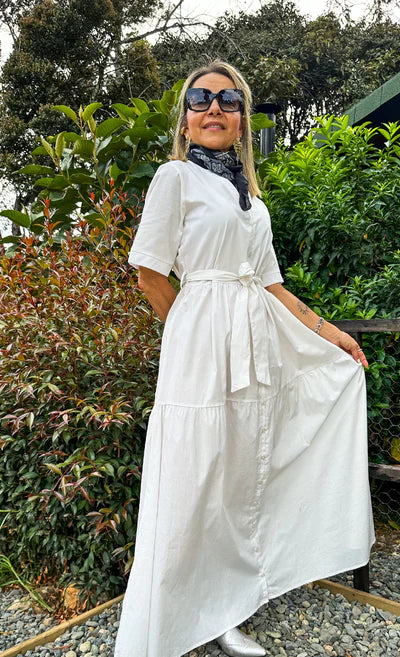 Vestido Largo Jaipur Ivory