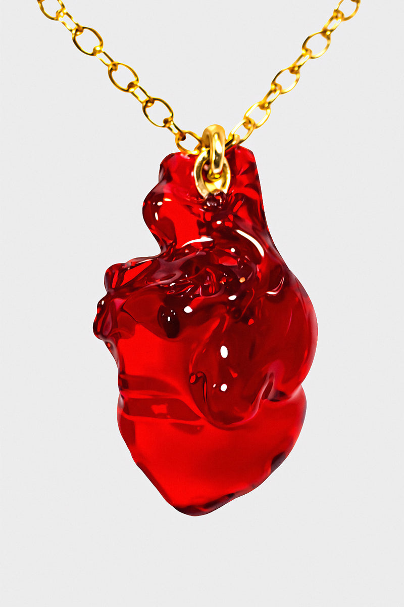 BlingTOMIC Heart Necklace Red