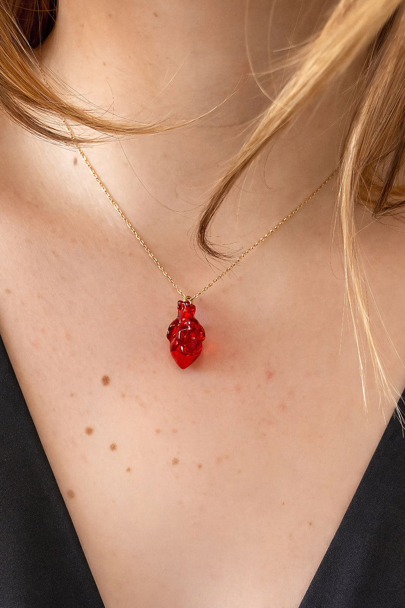 BlingTOMIC Heart Necklace Red