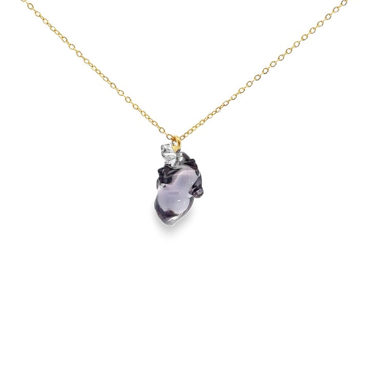 BlingTOMIC Heart Necklace Lilac
