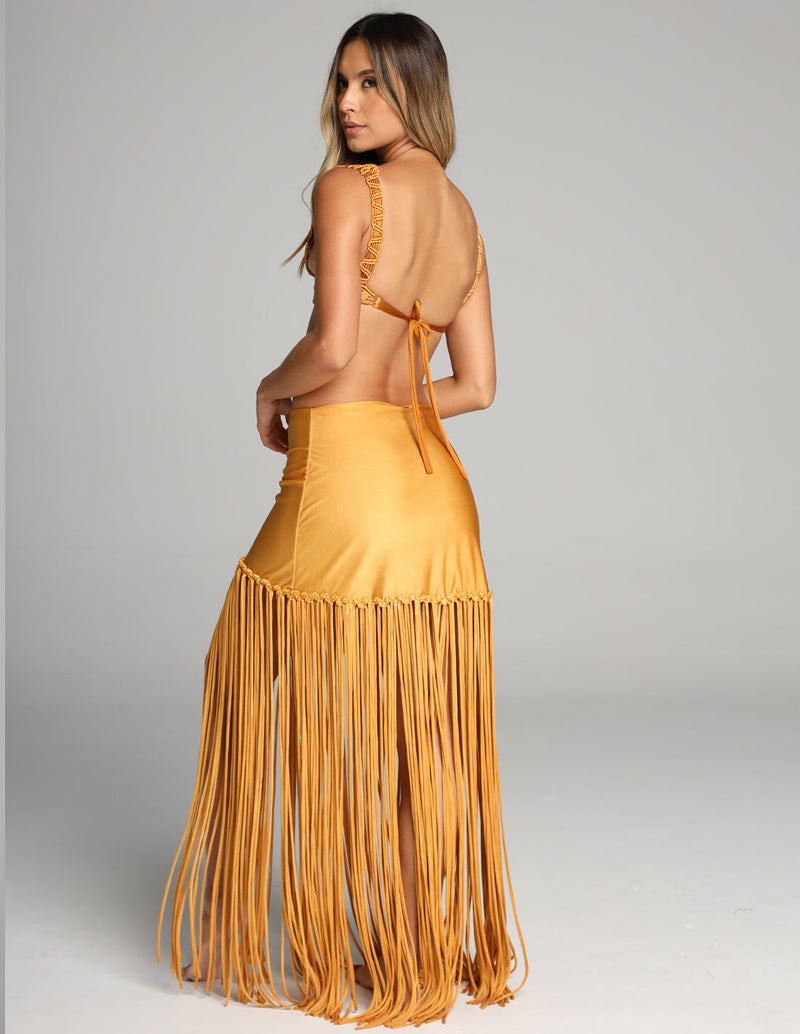 Aloha Skirt Gold Mustard