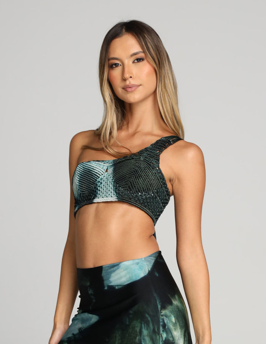 Unilato Crop Top Green Algea