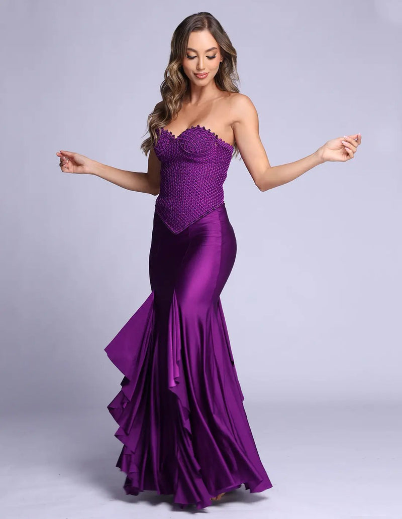 Outfit: Crop Top Allure & Skirt Siren Purpura