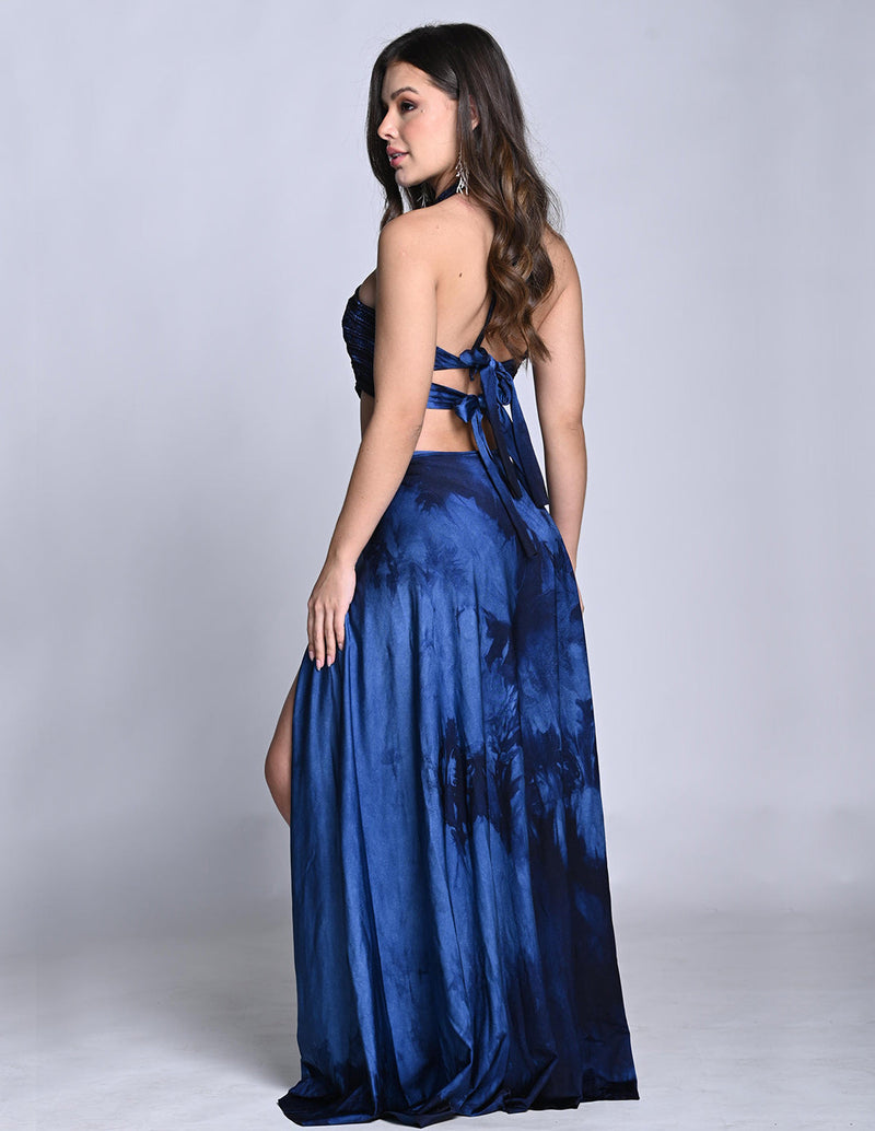 Outfit: One Piece Corset & Skirt Ventus Night Blue Hand Dyed