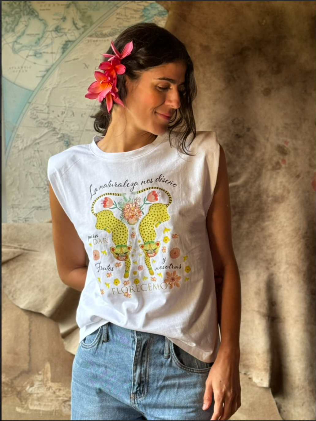 Tshirt hombreras Blanca