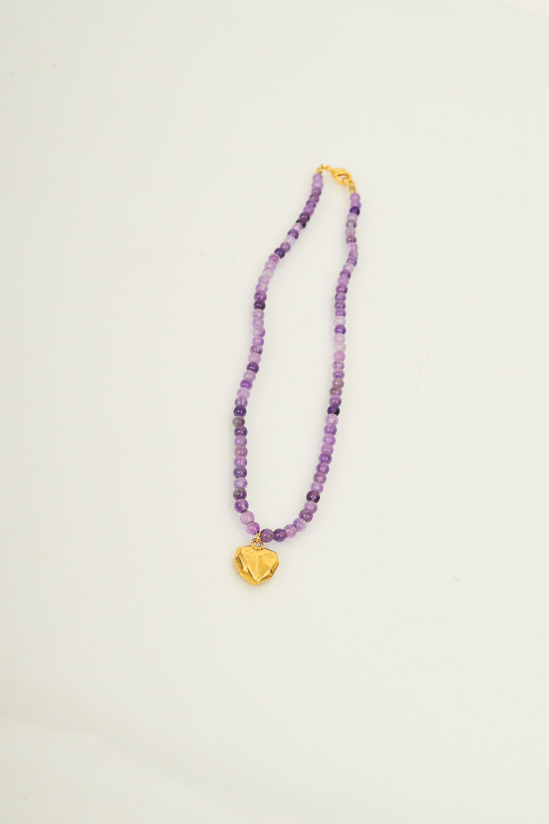 Amethyst Heart Necklace