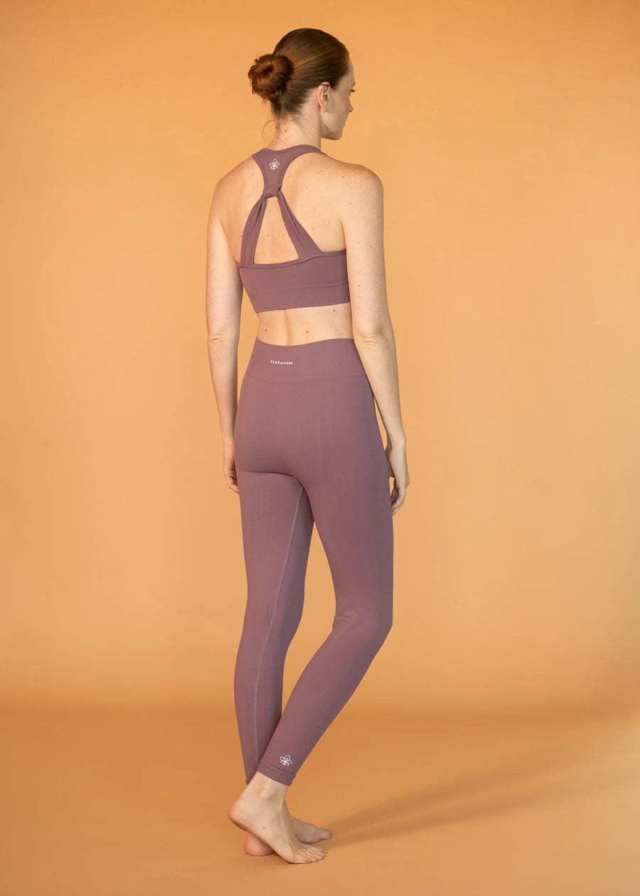 HERRINGBONE TWIST-BACK CROP TOP