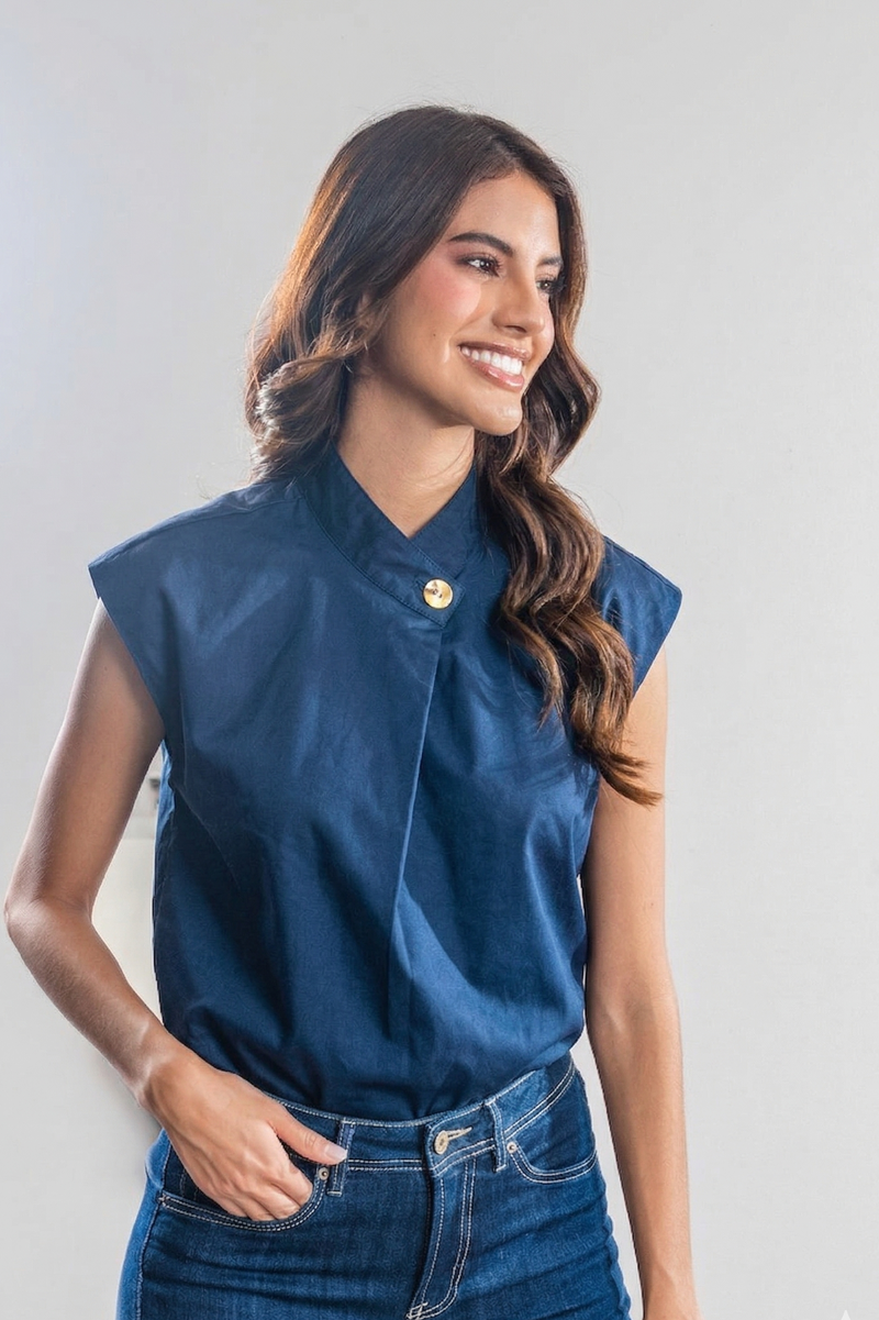Miranda Blouse Dark Blue