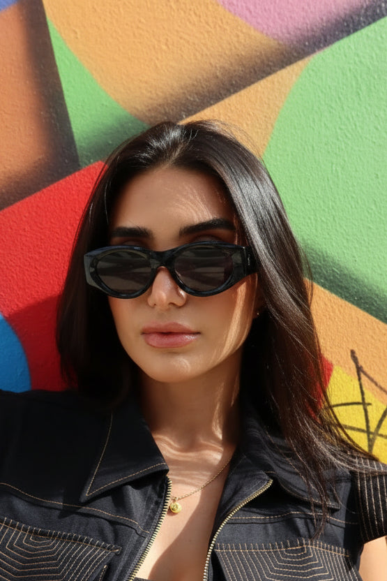 Gin Acetate Black Sunglasses