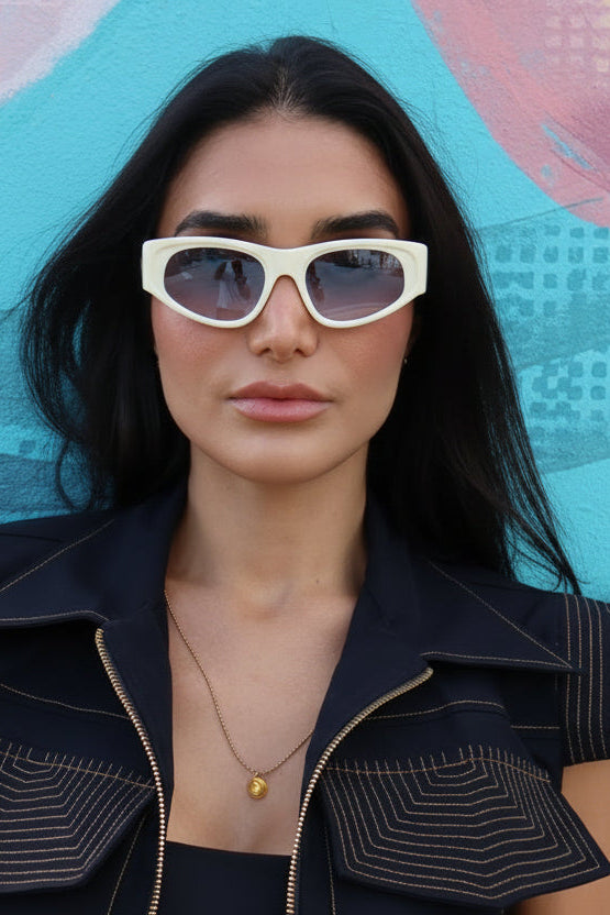 Gin Acetate Milky Sunglasses