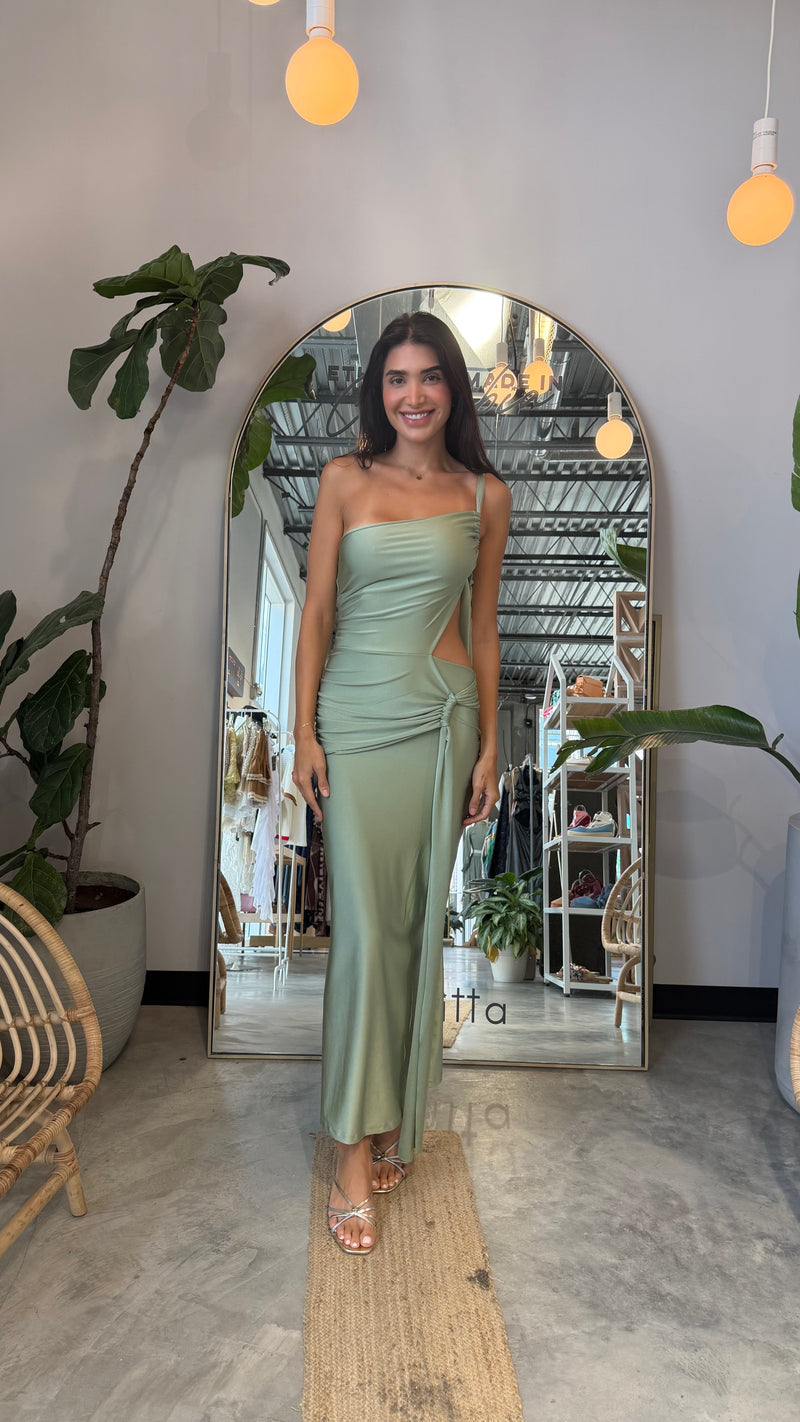 Luciana Dress Olive Green