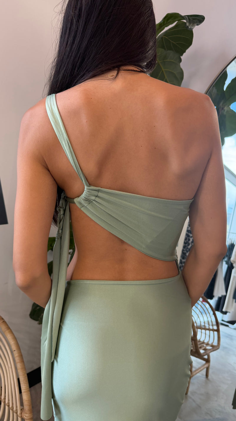 Luciana Dress Olive Green