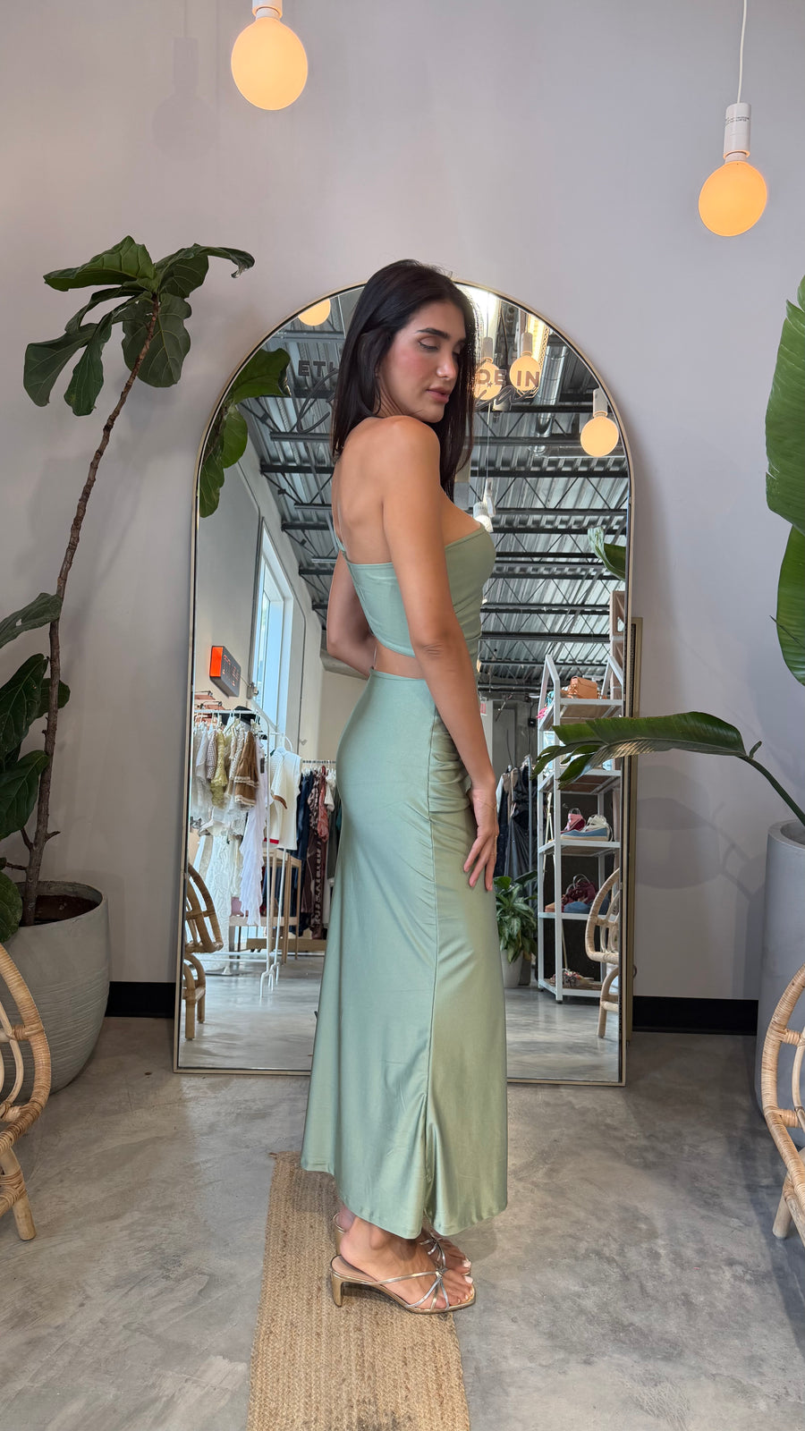 Luciana Dress Olive Green