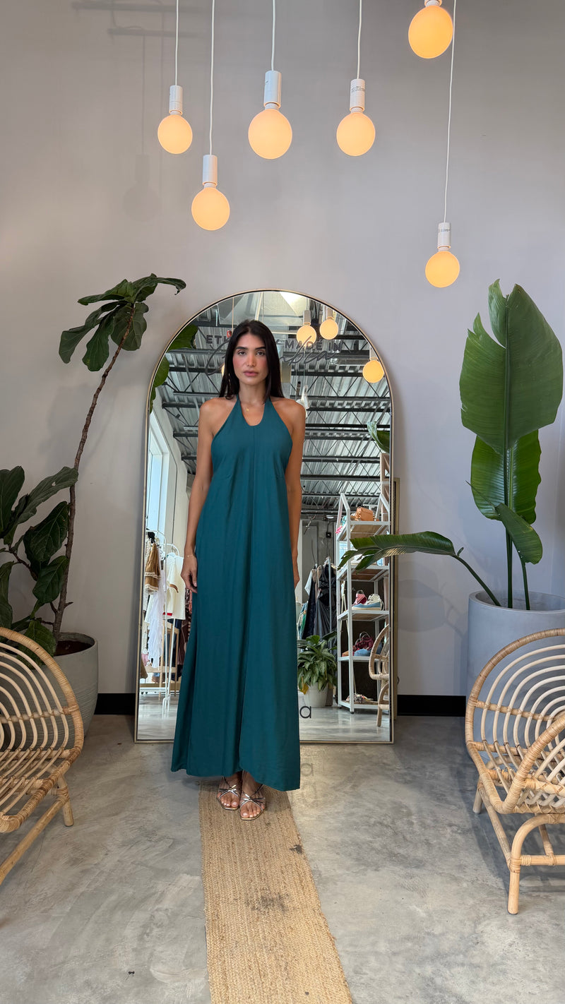 Caribe Long Dress Green