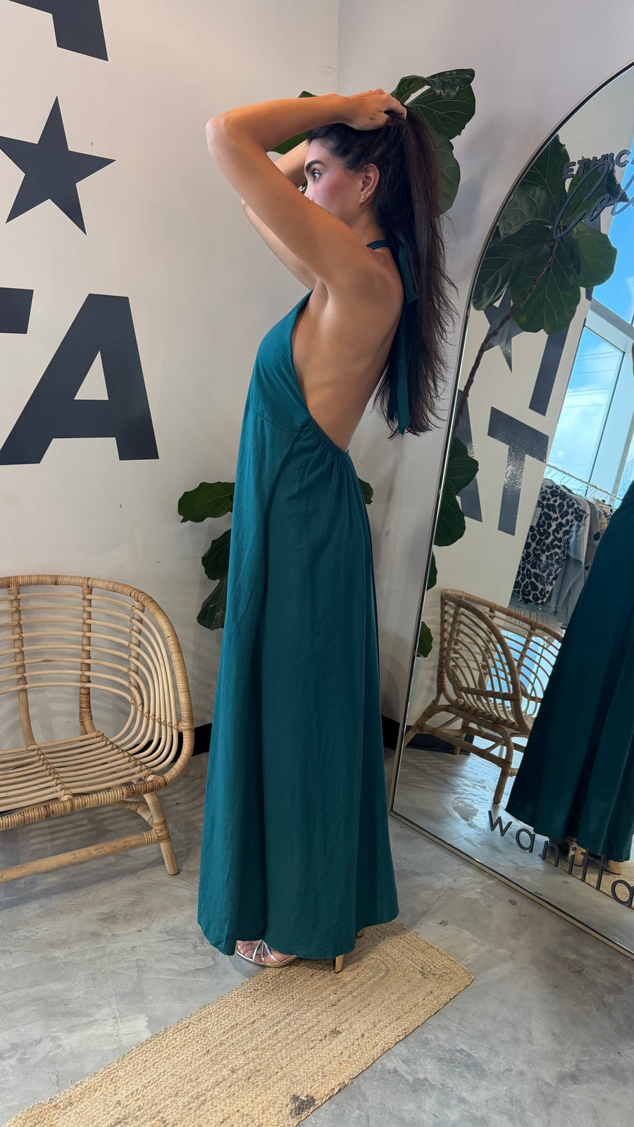 Caribe Long Dress Green