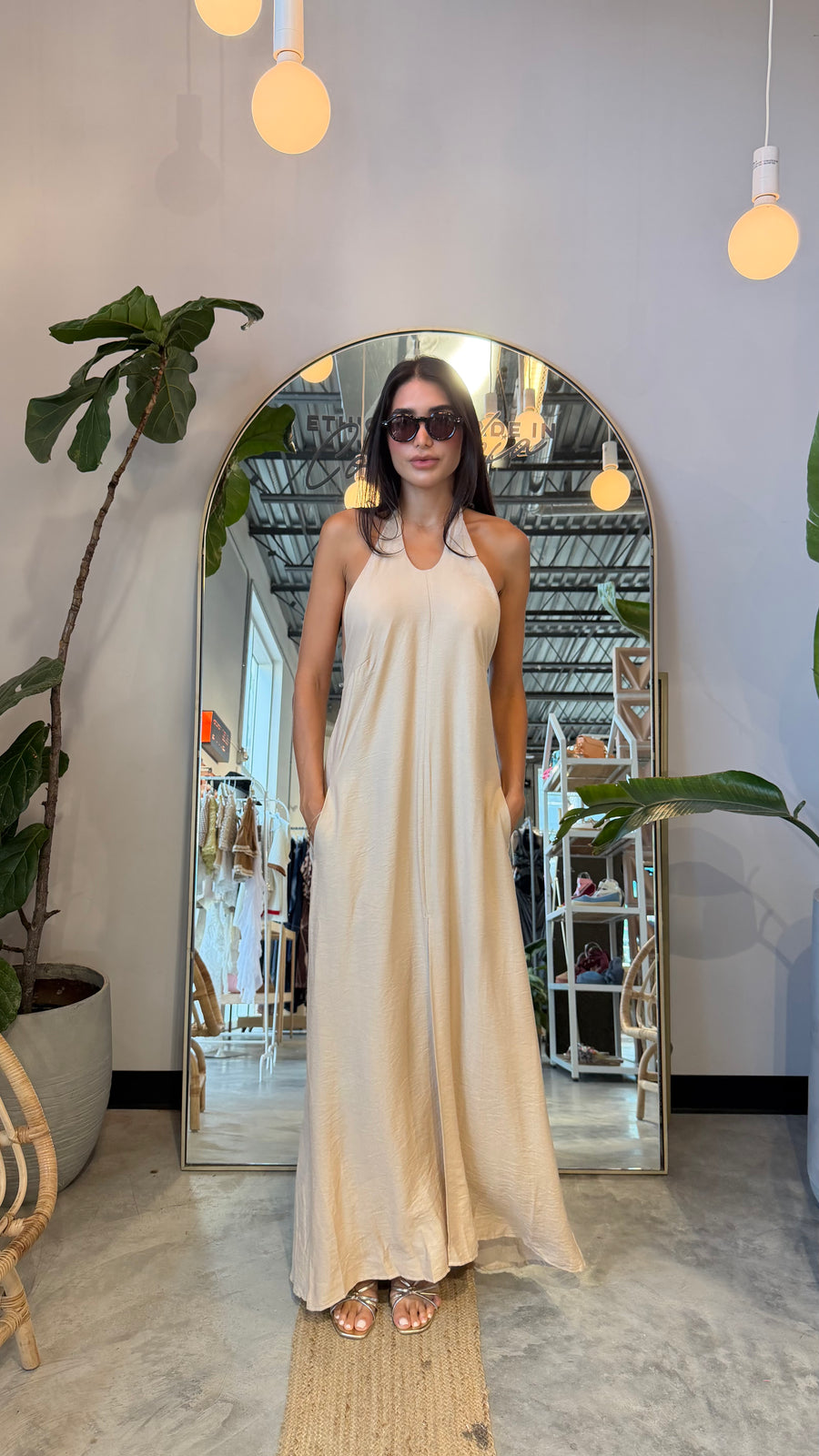 Caribe Long Dress Beige