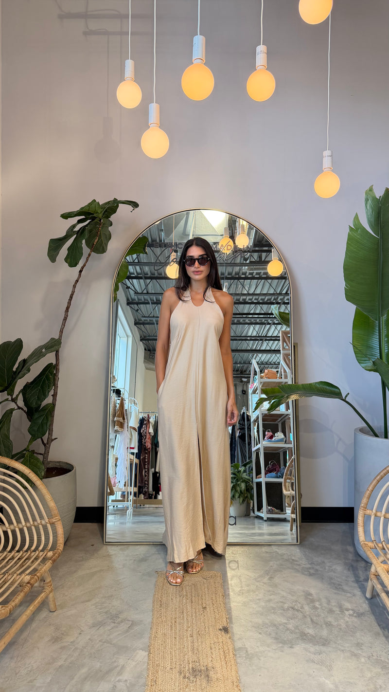 Caribe Long Dress Beige
