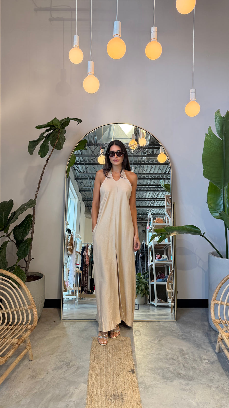 Caribe Long Dress Beige