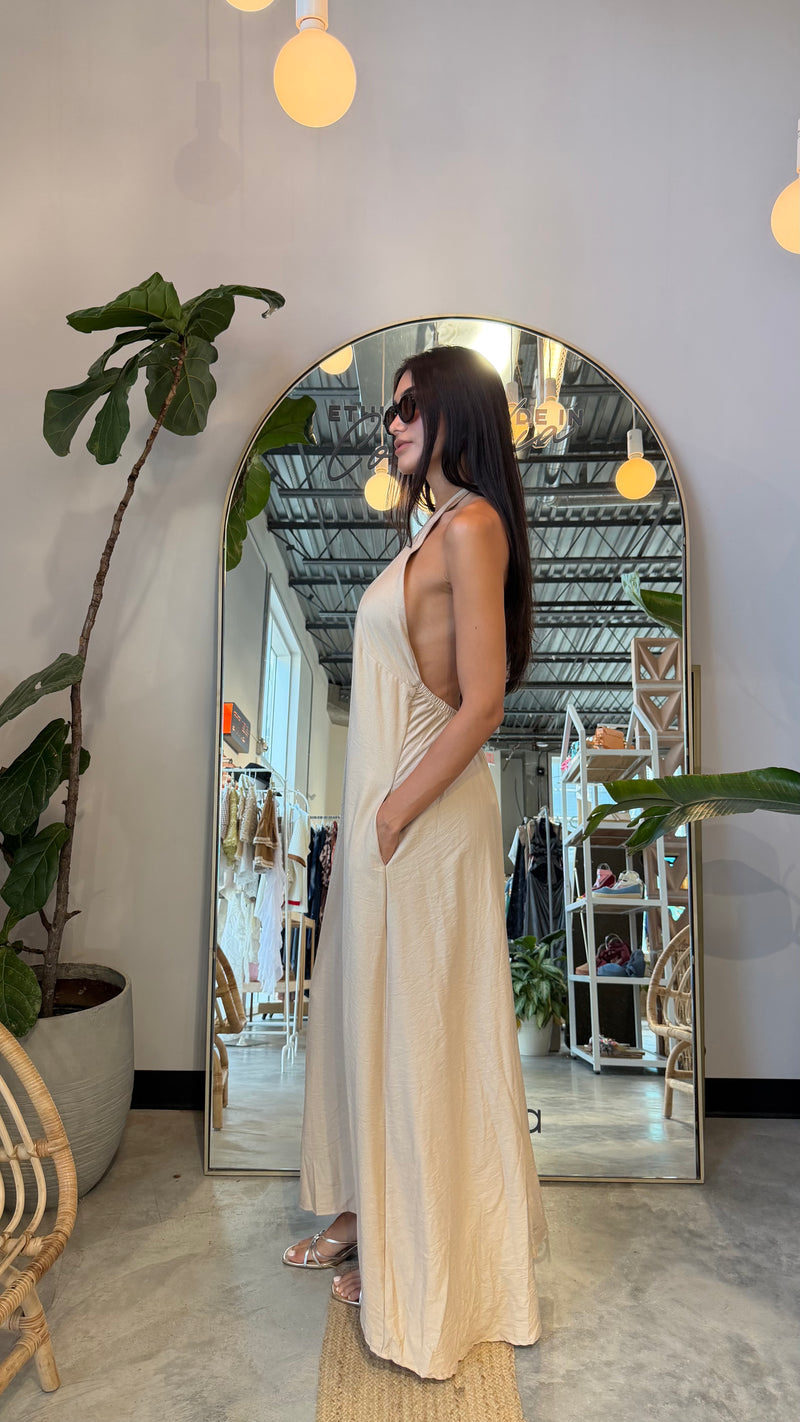Caribe Long Dress Beige