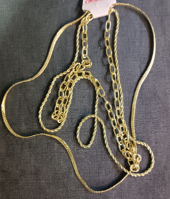Slim Triple Gold Plated Chain