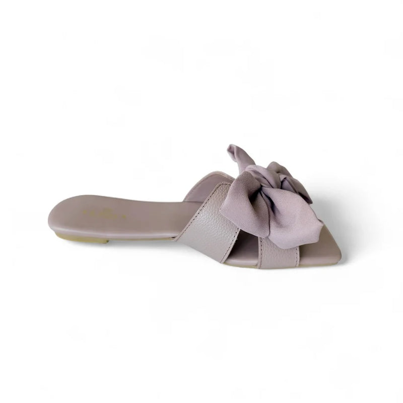 Leather Sandal Bow Vintage Pink
