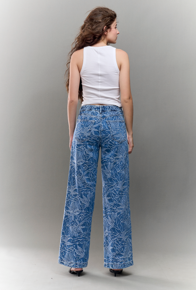 JEAN WIDE LEG HIGH RISE
