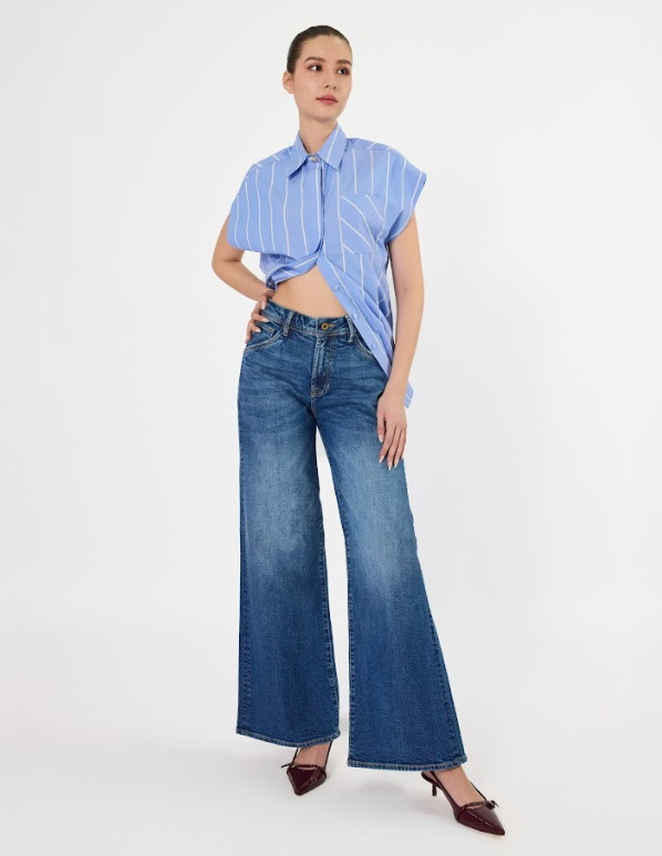 JEAN WIDE LEG HIGH RISE