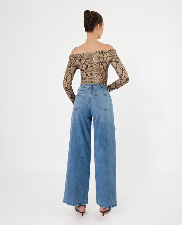 JEAN WIDE LEG HIGH RISE