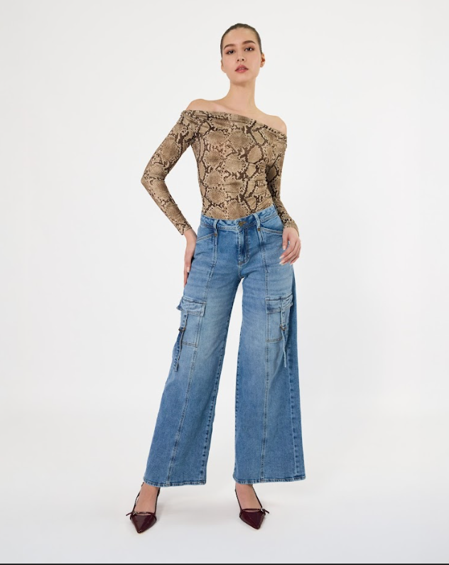 JEAN WIDE LEG HIGH RISE