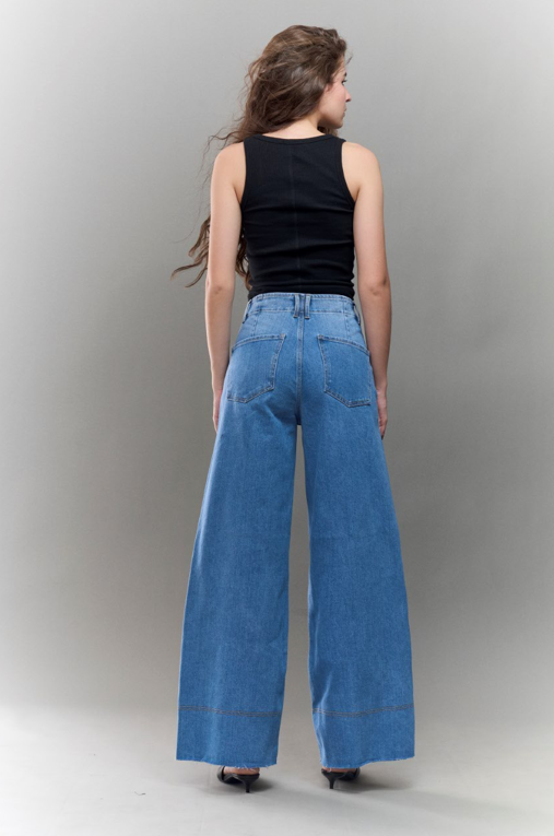 JEAN WIDE LEG HIGH RISE