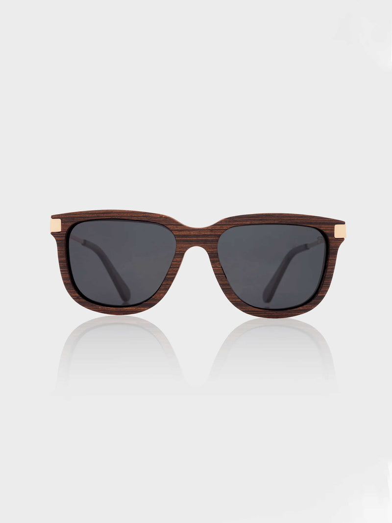 SPECTA WOOD/IRON SUNGLASSES WENGUE GOLD GREY