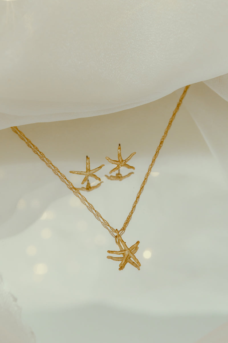 Starfish Necklace & Earrings Set