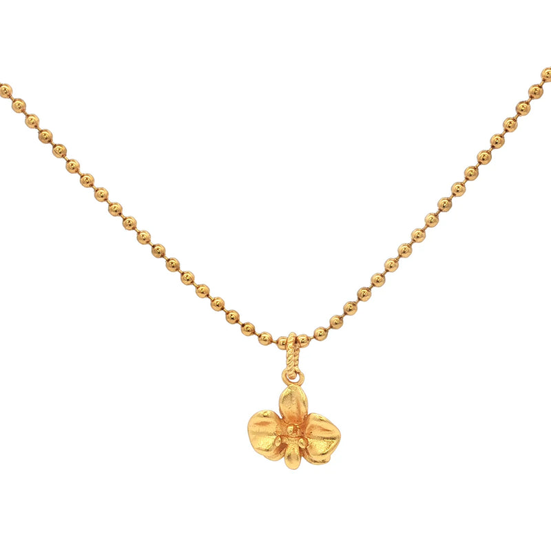 Magical Orchid Necklace Gold