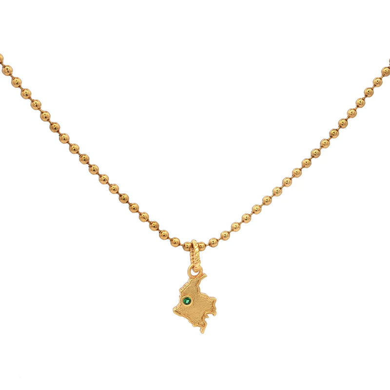 Map of Love Necklace Gold