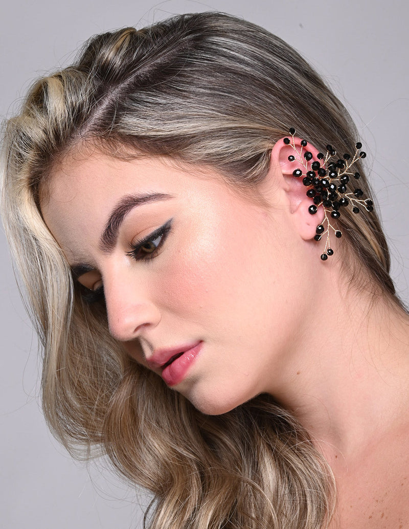 Glimmer Ear Cuff Black. Ear Cuff In Black