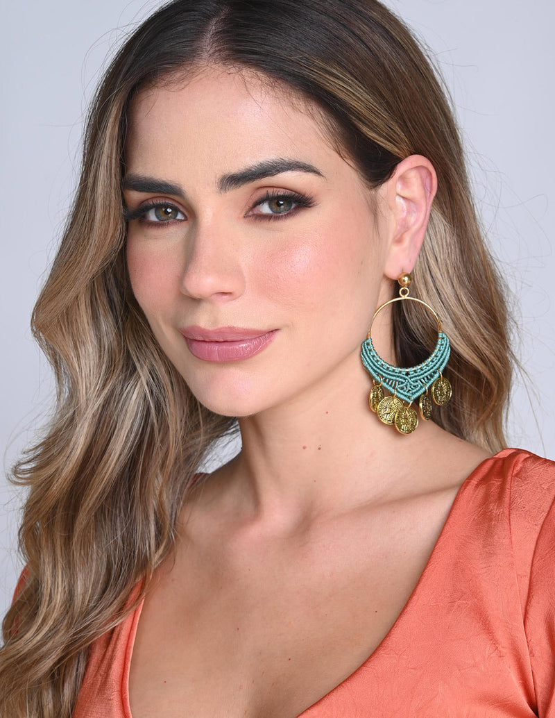 Asha Earring Mint Green. Earring In Mint Green