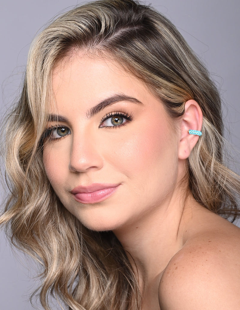 Luna Creciente Ear Cuff Green Mint. Ear Cuff In Green Mint