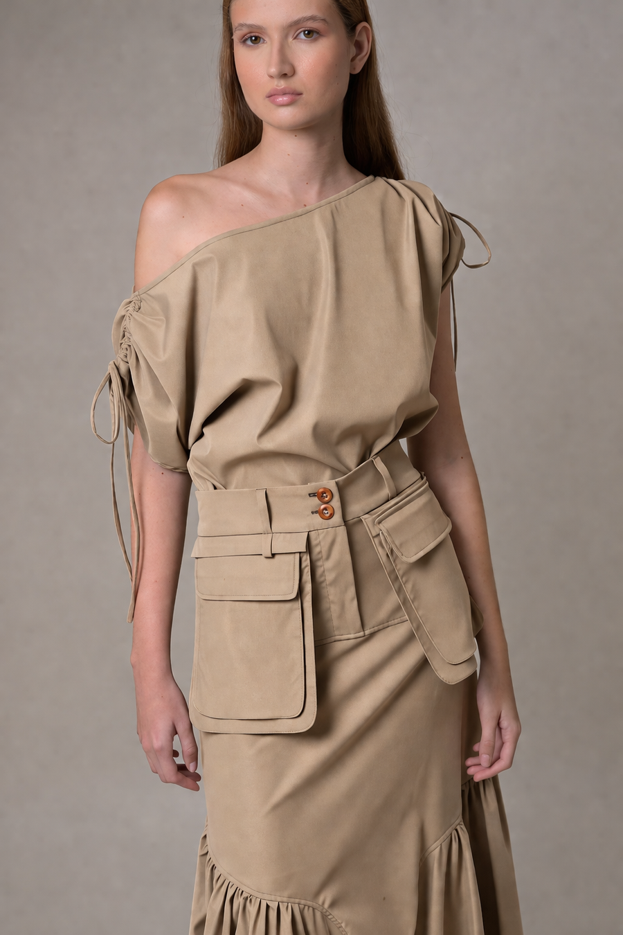 Serata Blouse  Beige