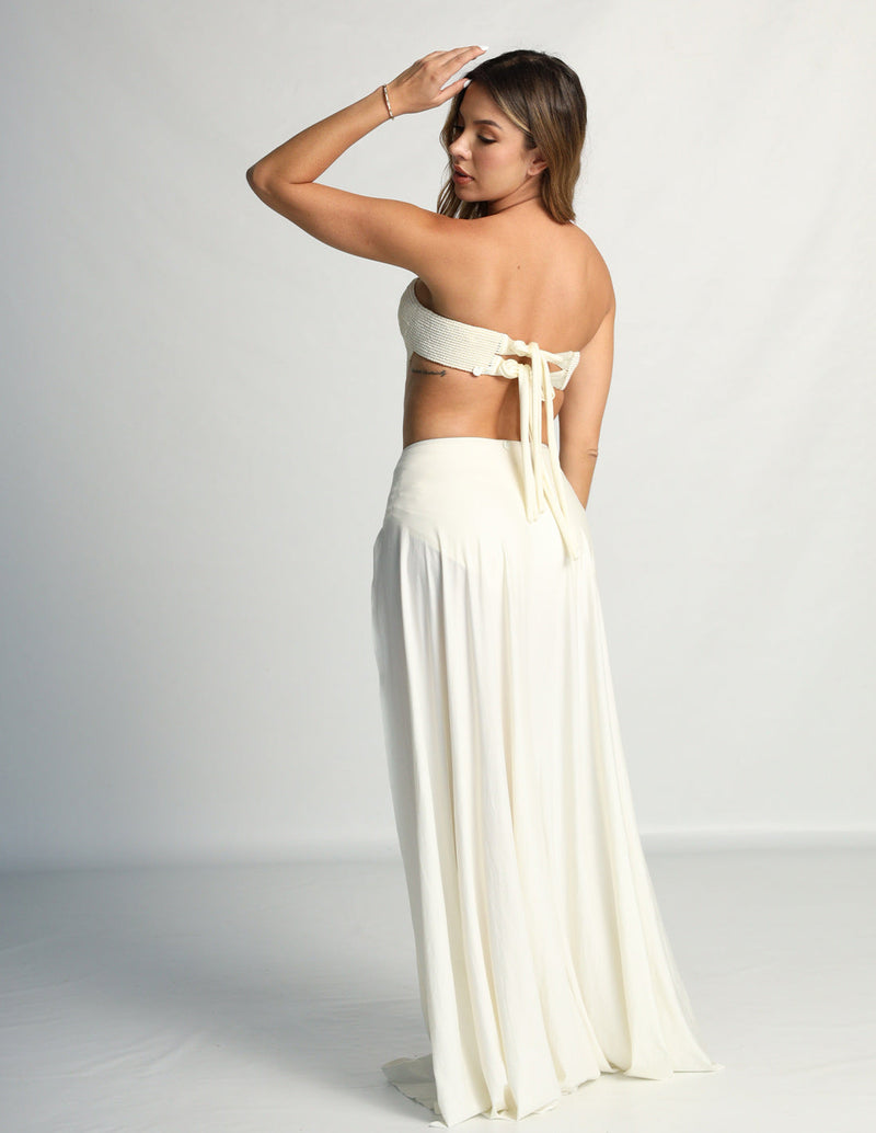 Outfit: Crop Top Pikoe & Skirt Meadow Ivory
