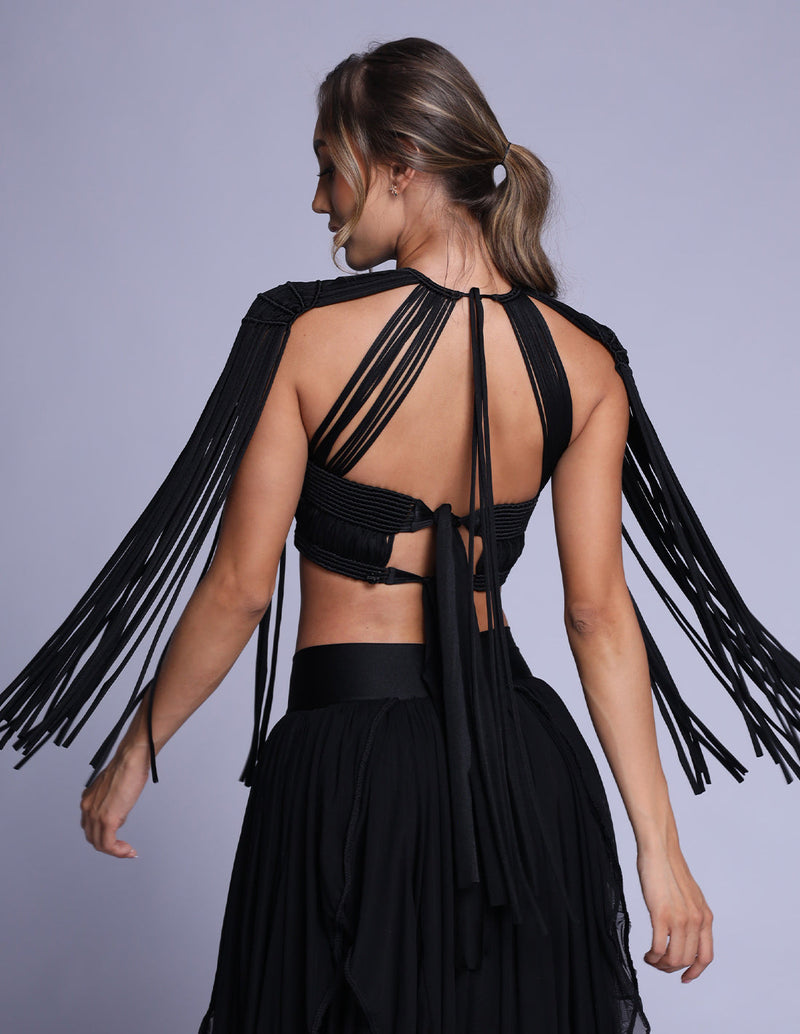 Guerrera Crop Top Black