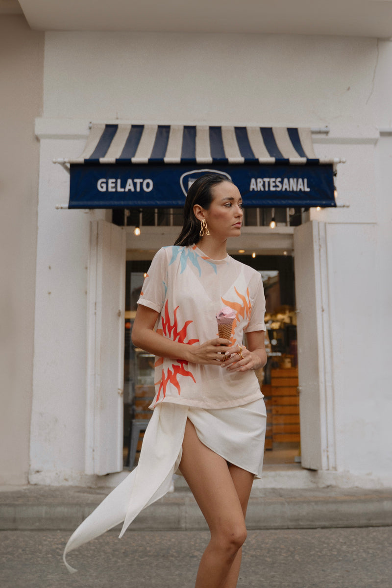 Mesh Sola Blouse