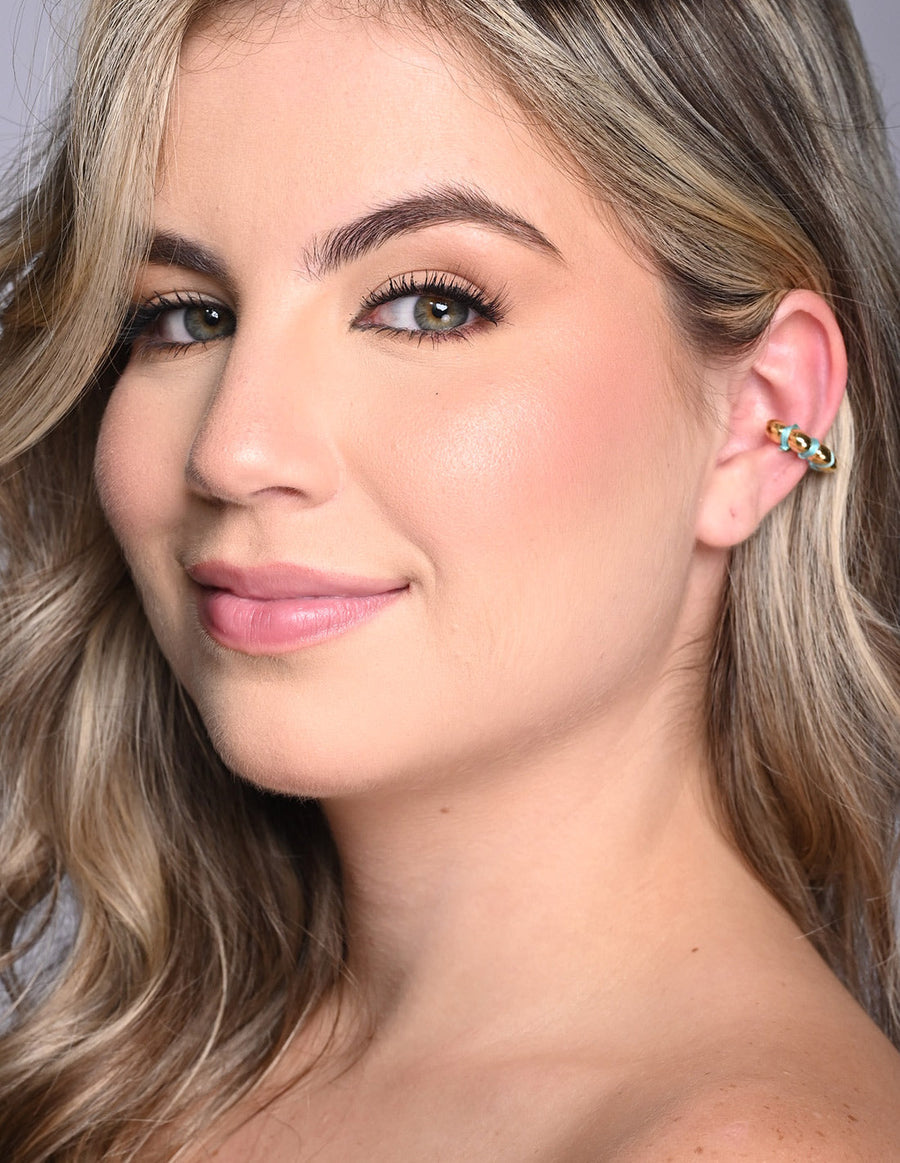 Cloud Ear Cuff Turquoise